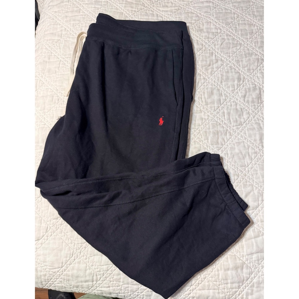 Polo Ralph Lauren Sweatpants Mens 4XB Black Fleece Drawstring Joggers Pony Logo